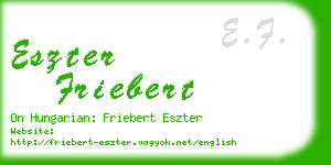 eszter friebert business card